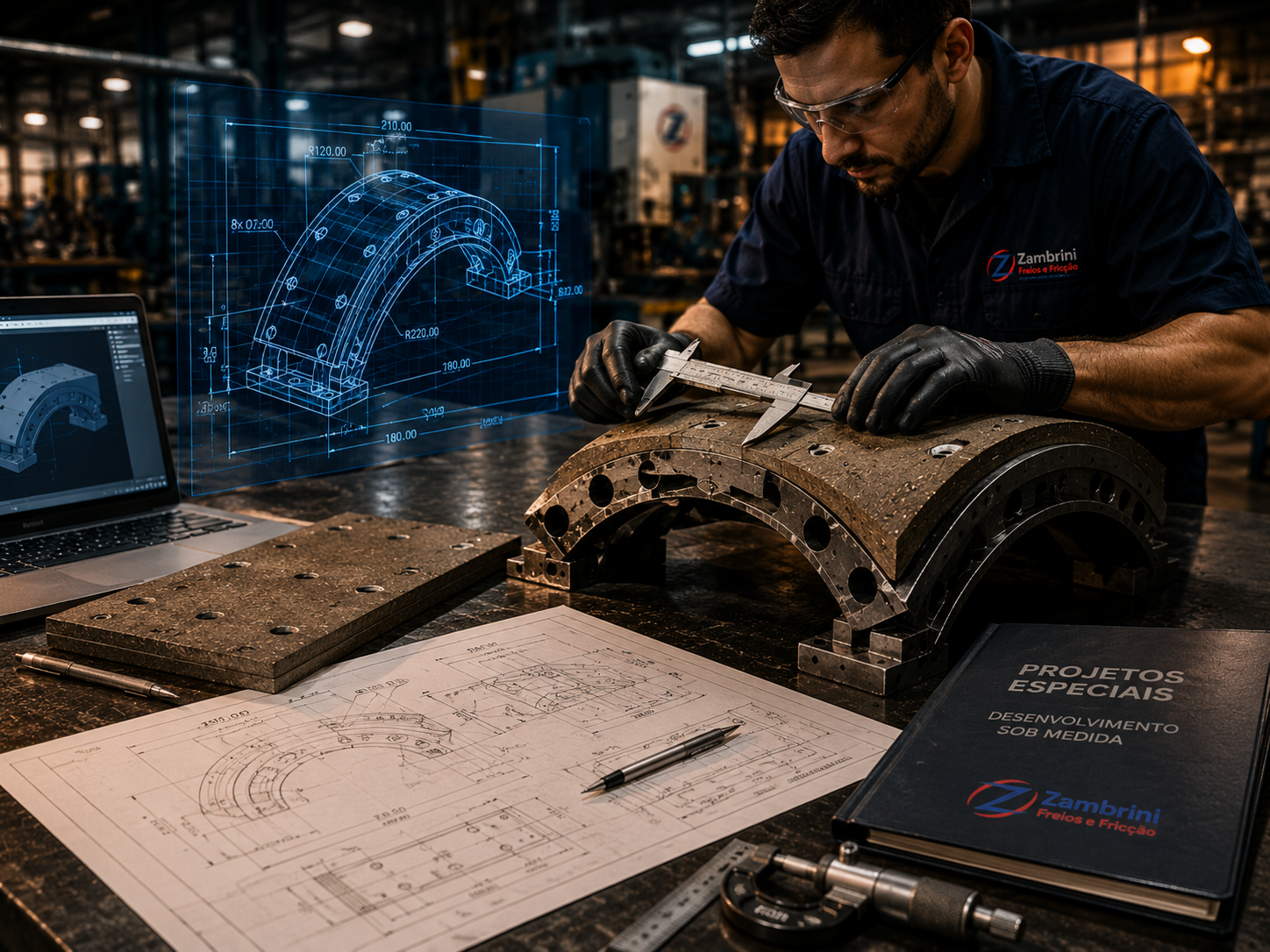 Desenvolvimento de projeto especial de frenagem industrial